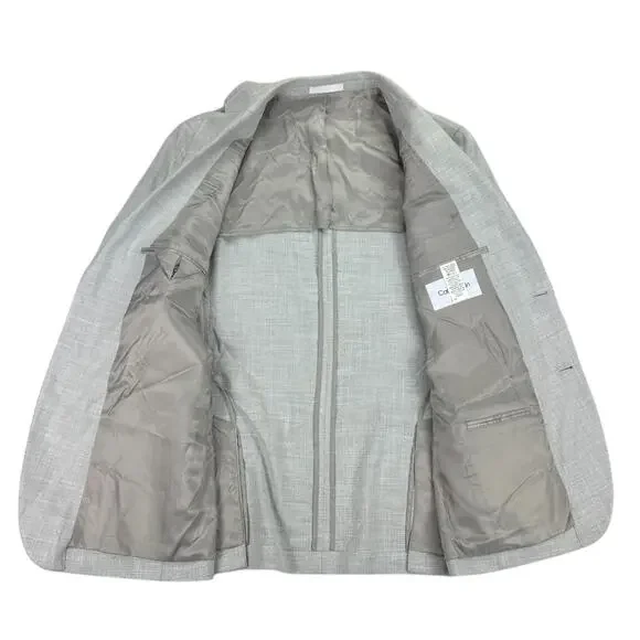 Calvin Klein Mens X Slim Fit Soft Solid Sport Coat Heather Gray 38R - Picture 2 of 5